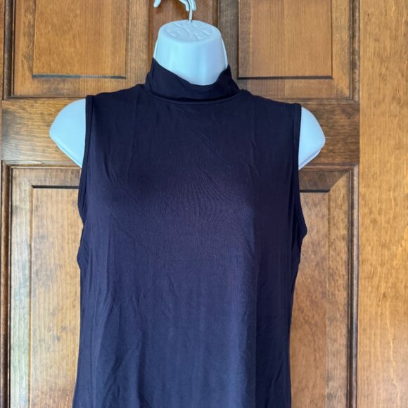Charter Club Navy Blue Sleeveless Mock Turtle Small - Picture 2 of 12